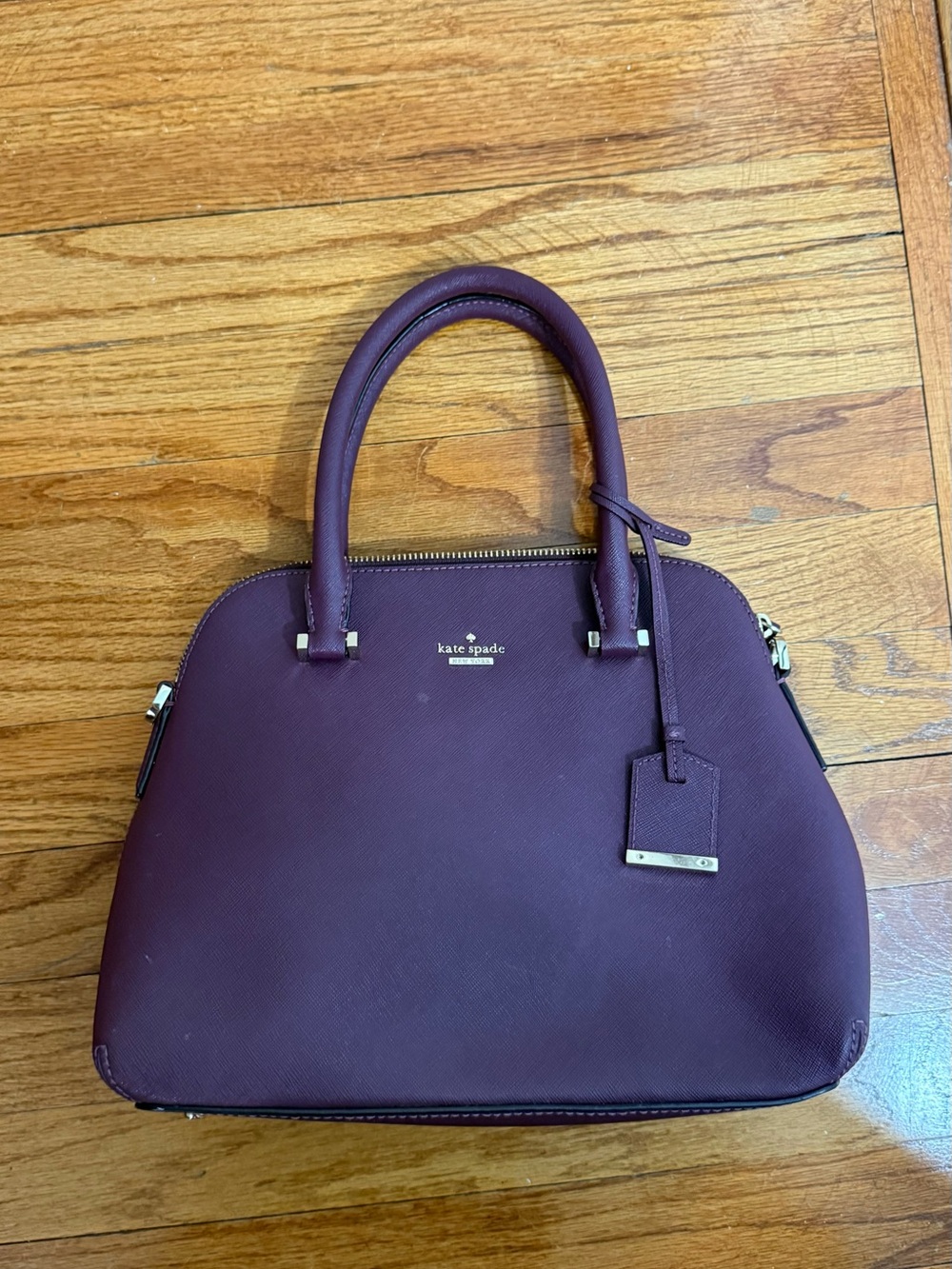 kate spade plum dome satchel handbag - crossbody